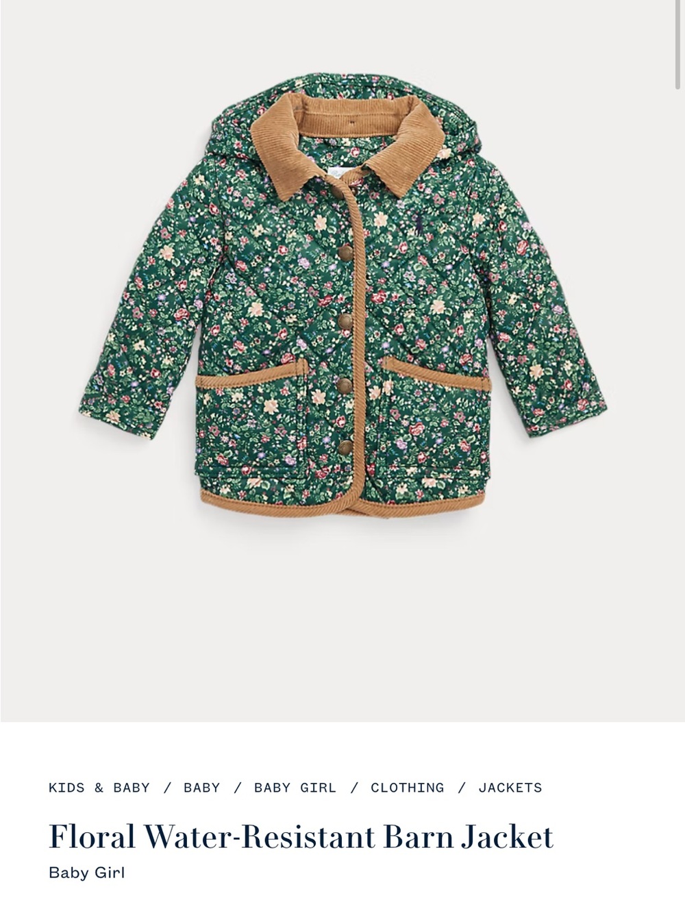 Ralph Lauren Floral Coat